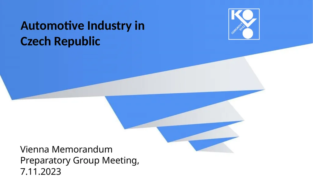 Automotive Industry in Czech Republic Vienna
