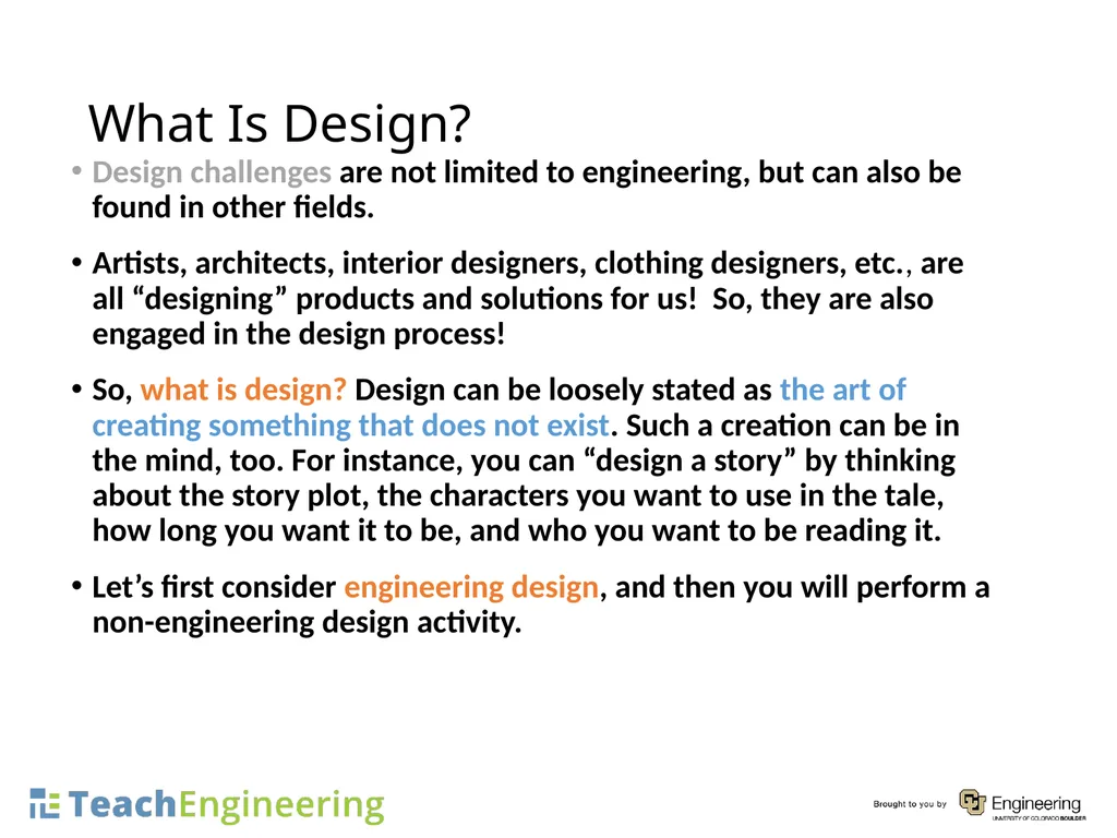 What Is Engineering? What Is Design? Pre-Lesson - slide 11 of 19