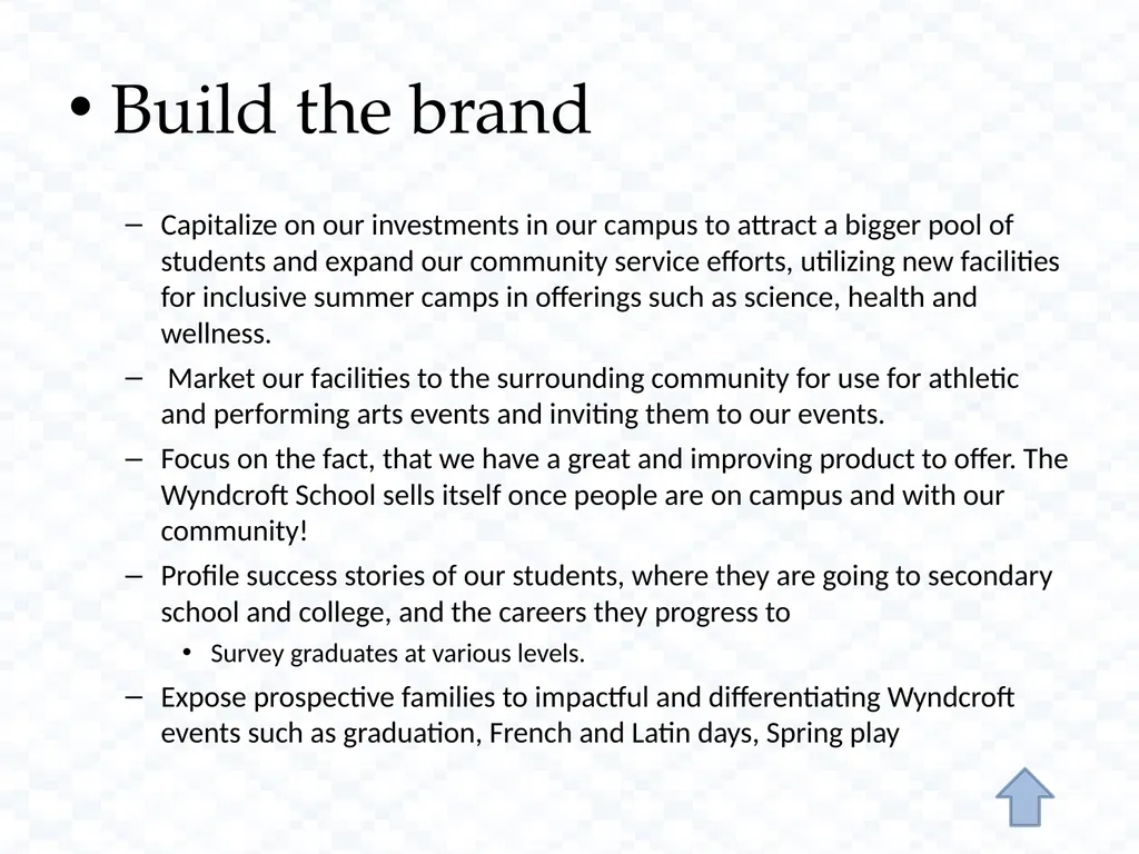 Strategic Plan 2014-2019 Create A World Class - slide 20 of 23