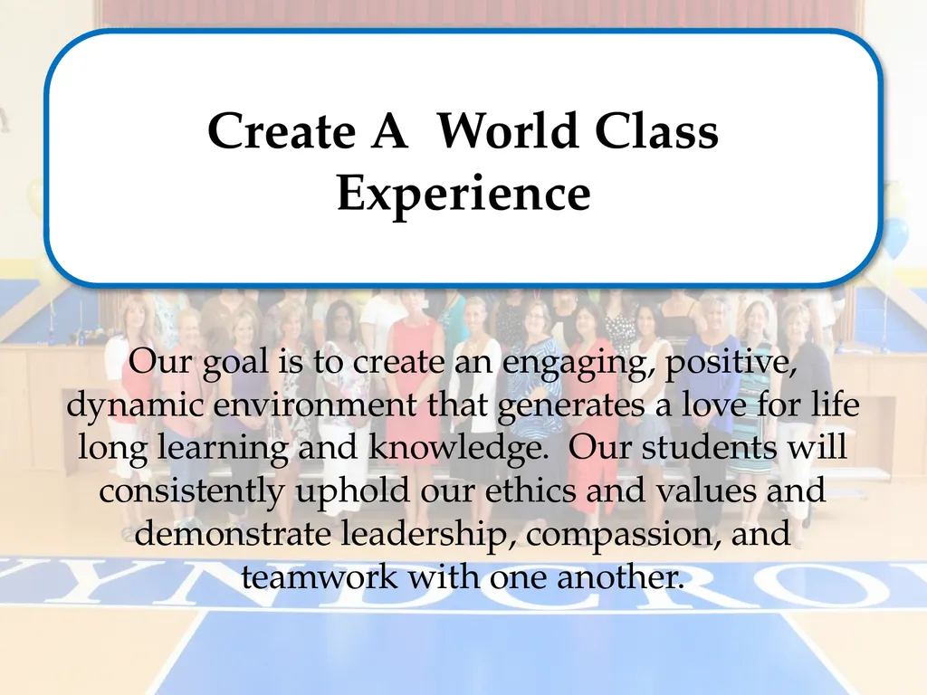 Strategic Plan 2014-2019 Create A World Class - slide 3 of 23