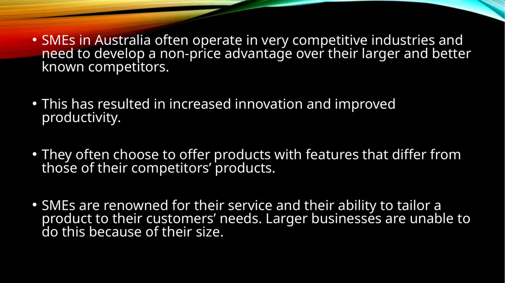 Small to medium enterprises  definition Small to - slide 14 of 47