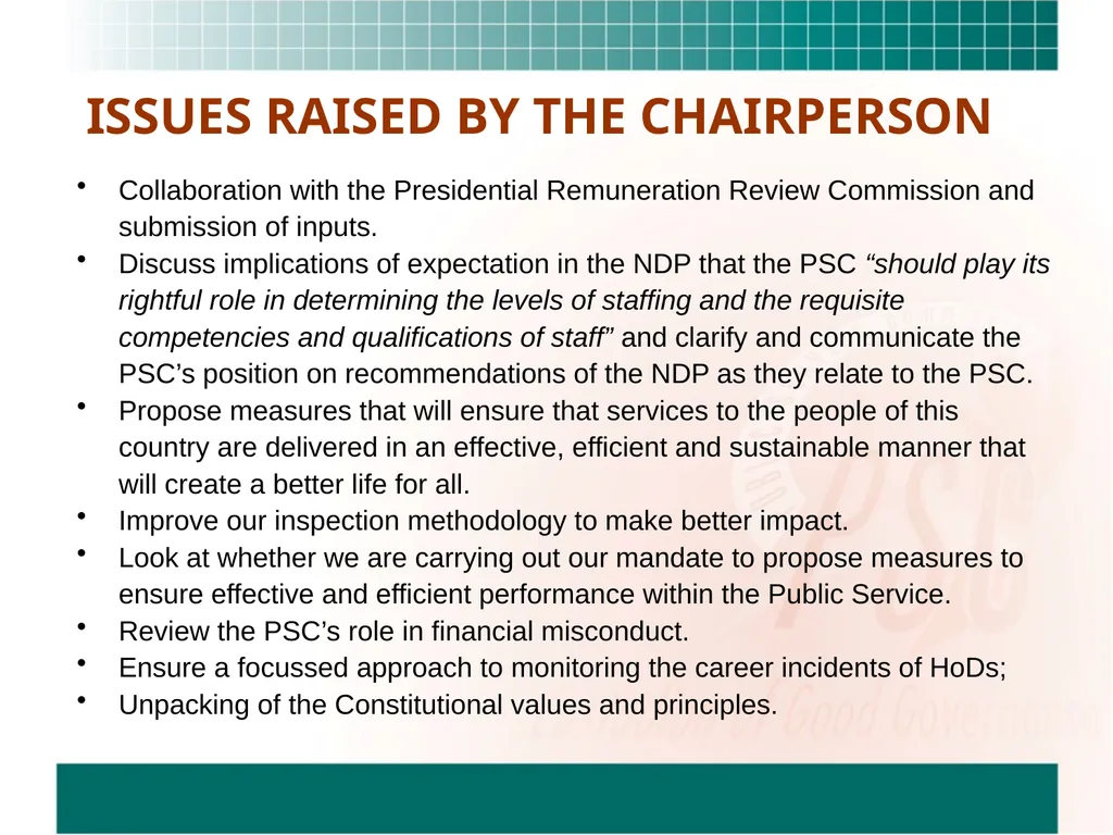 PUBLIC SERVICE COMMISSION STRATEGIC INITIATIVES - slide 2 of 10