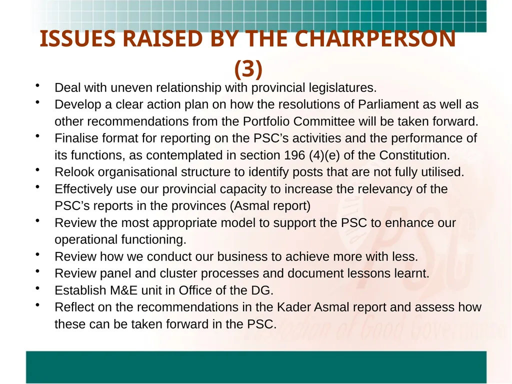 PUBLIC SERVICE COMMISSION STRATEGIC INITIATIVES - slide 4 of 10