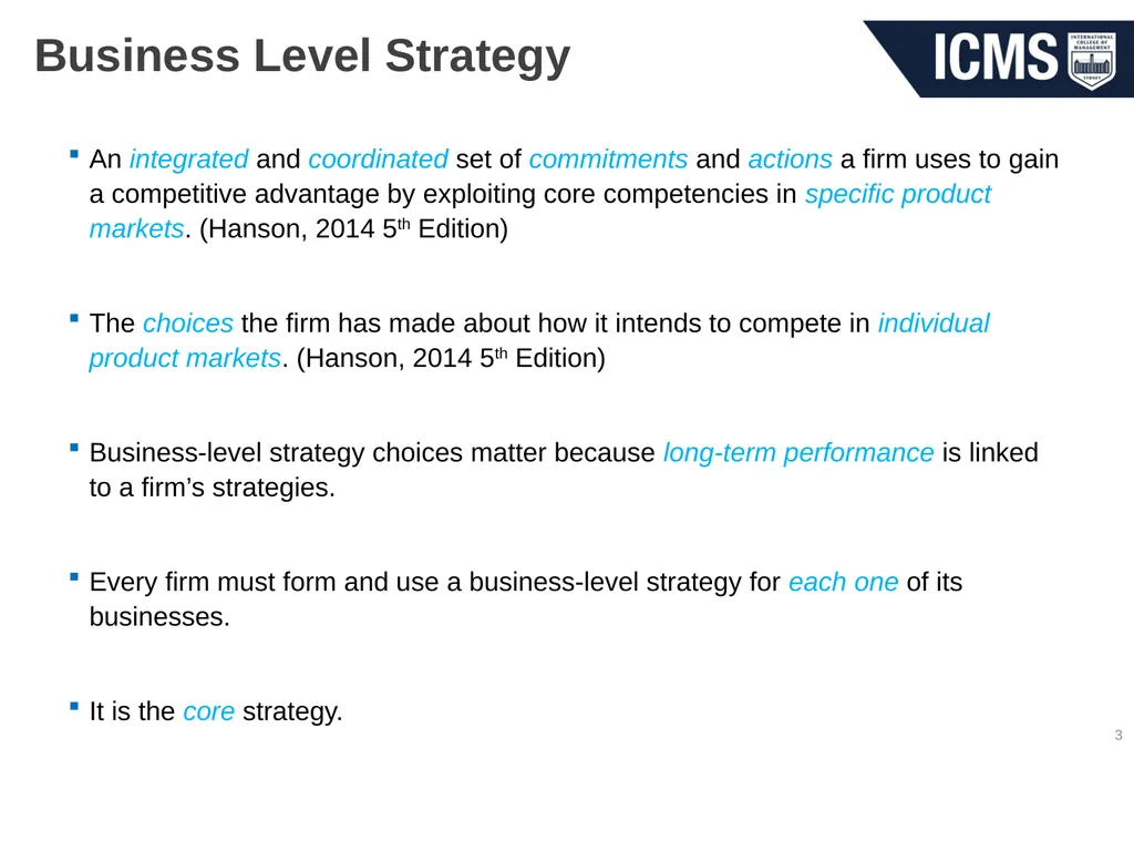 HOS801 – Strategic Management in Tourism and - slide 3 of 42