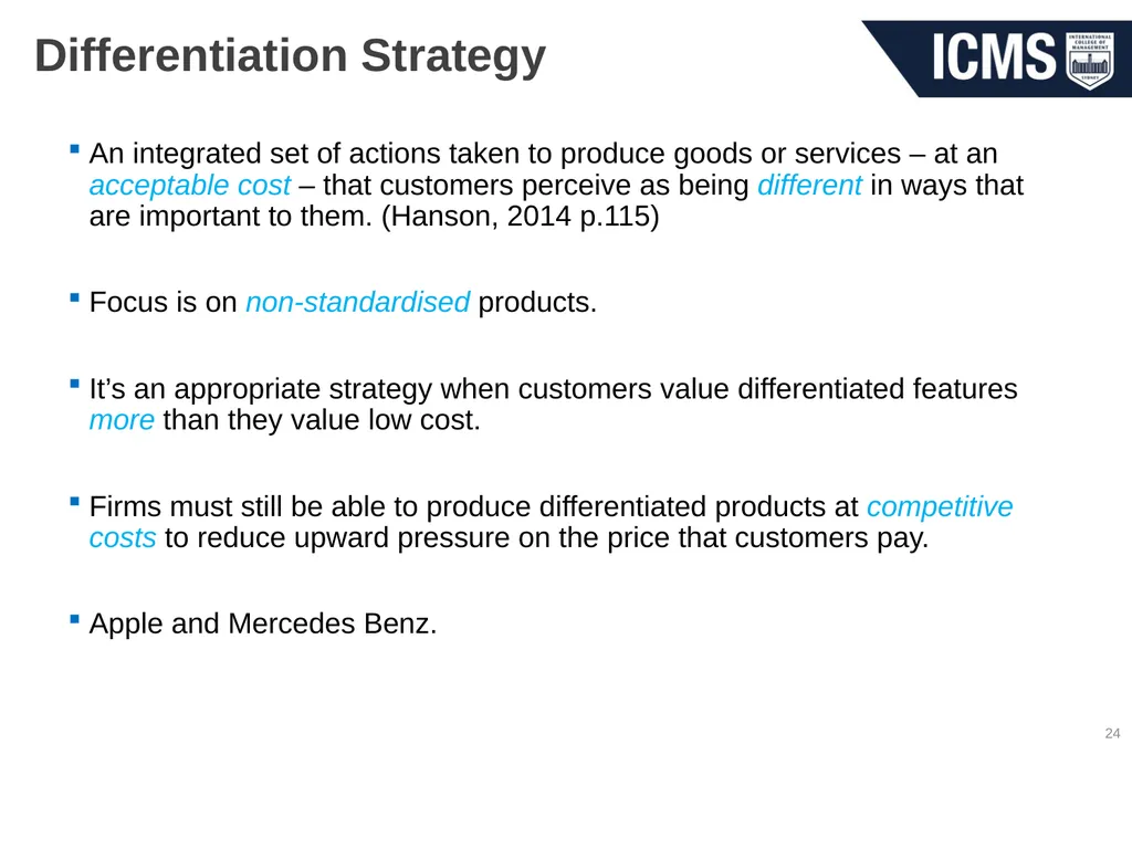 HOS801 – Strategic Management in Tourism and - slide 24 of 42