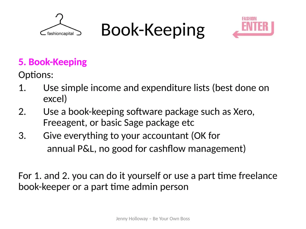 FINANCE Budgets/Forecasts/Cashflow Workshop Jenny - slide 20 of 30