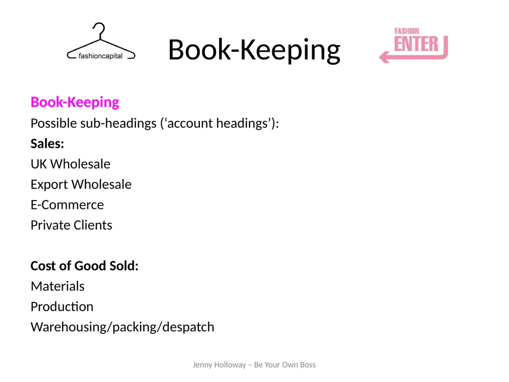 FINANCE Budgets/Forecasts/Cashflow Workshop Jenny - slide 22 of 30