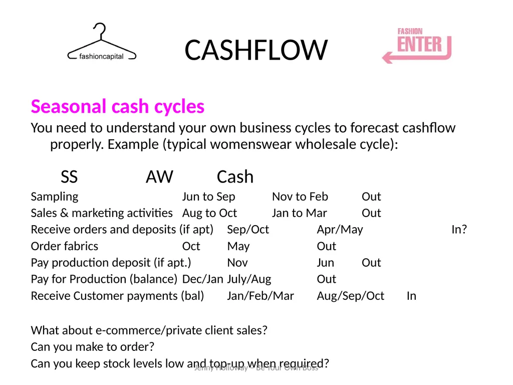 FINANCE Budgets/Forecasts/Cashflow Workshop Jenny - slide 16 of 30