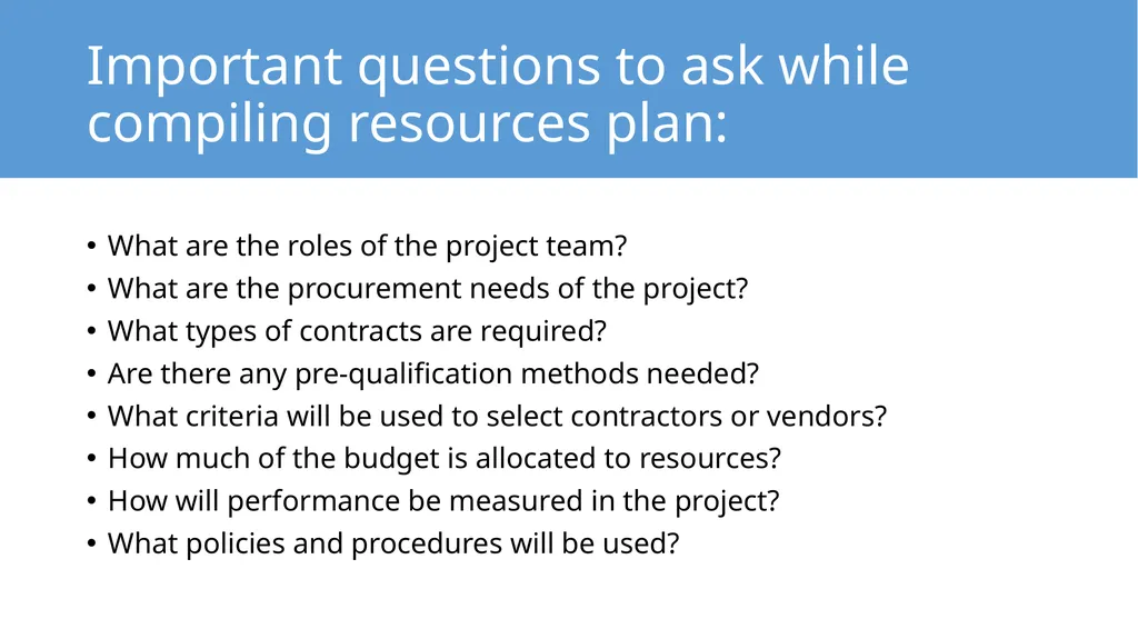 Resource Plan and Project Budget LOOM.02.124 - slide 5 of 17