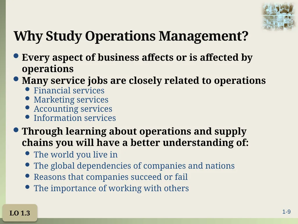 Introduction to Operations Management Chapter 1 - slide 9 of 40