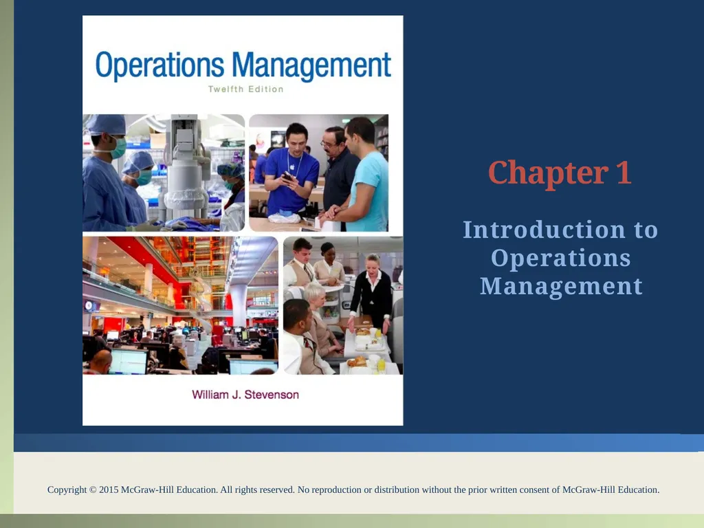 Introduction to Operations Management Chapter 1 - slide 1 of 40