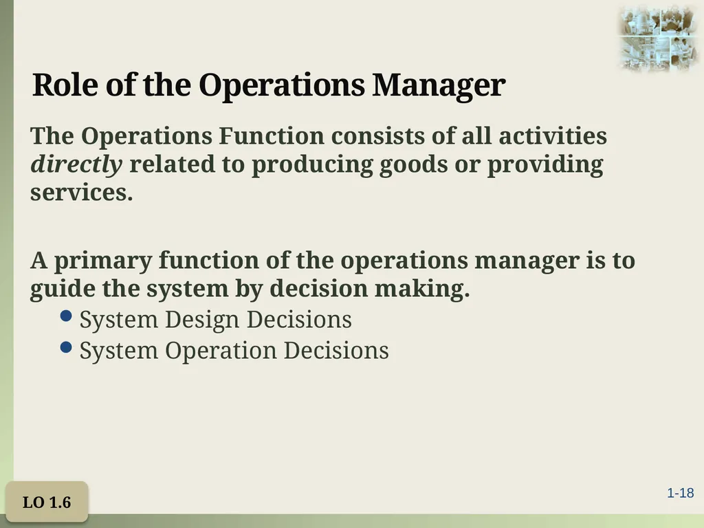 Introduction to Operations Management Chapter 1 - slide 18 of 40
