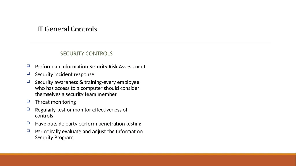 Developing Effective Controls for the 21st Century - slide 29 of 36