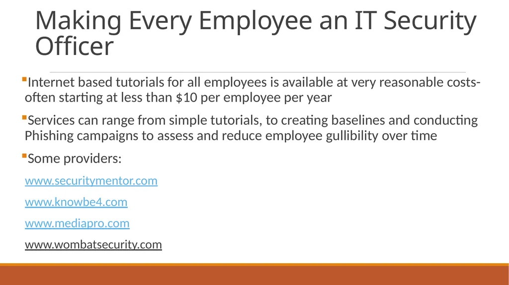 Developing Effective Controls for the 21st Century - slide 30 of 36
