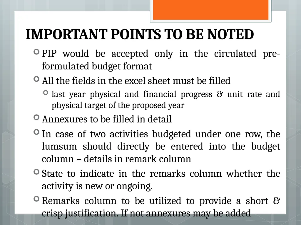 An Over View of PIP Guidelines 2013-14 MoHFW - slide 5 of 29