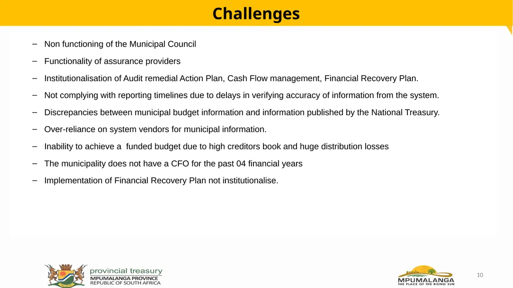 MFMA Compliance- Lekwa Local Municipality - slide 10 of 13