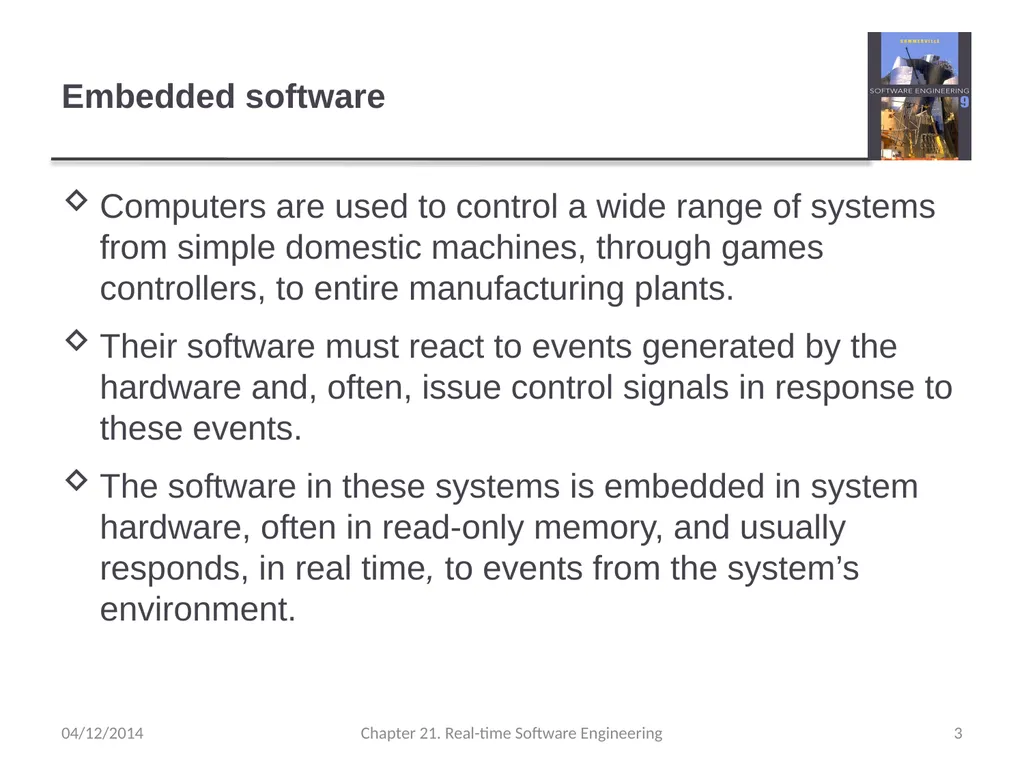 Chapter 21– Real-time Software Engineering - slide 3 of 59
