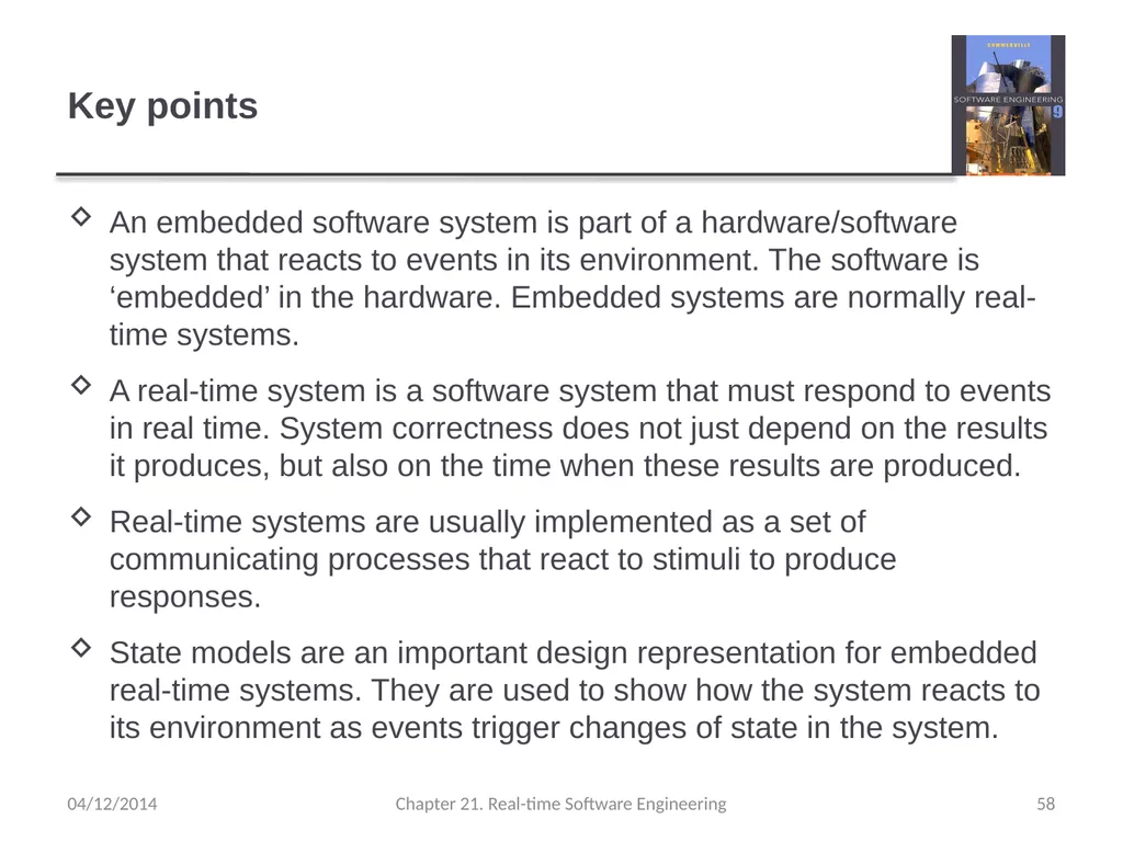 Chapter 21– Real-time Software Engineering - slide 58 of 59