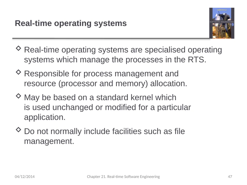 Chapter 21– Real-time Software Engineering - slide 47 of 59