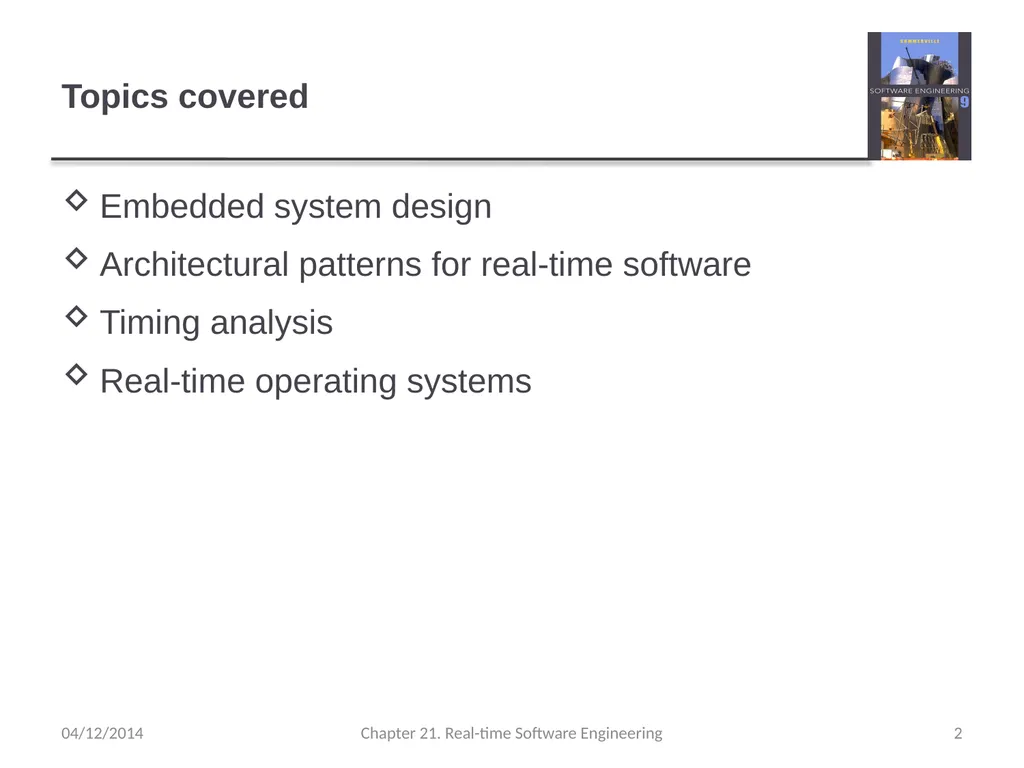 Chapter 21– Real-time Software Engineering - slide 2 of 59