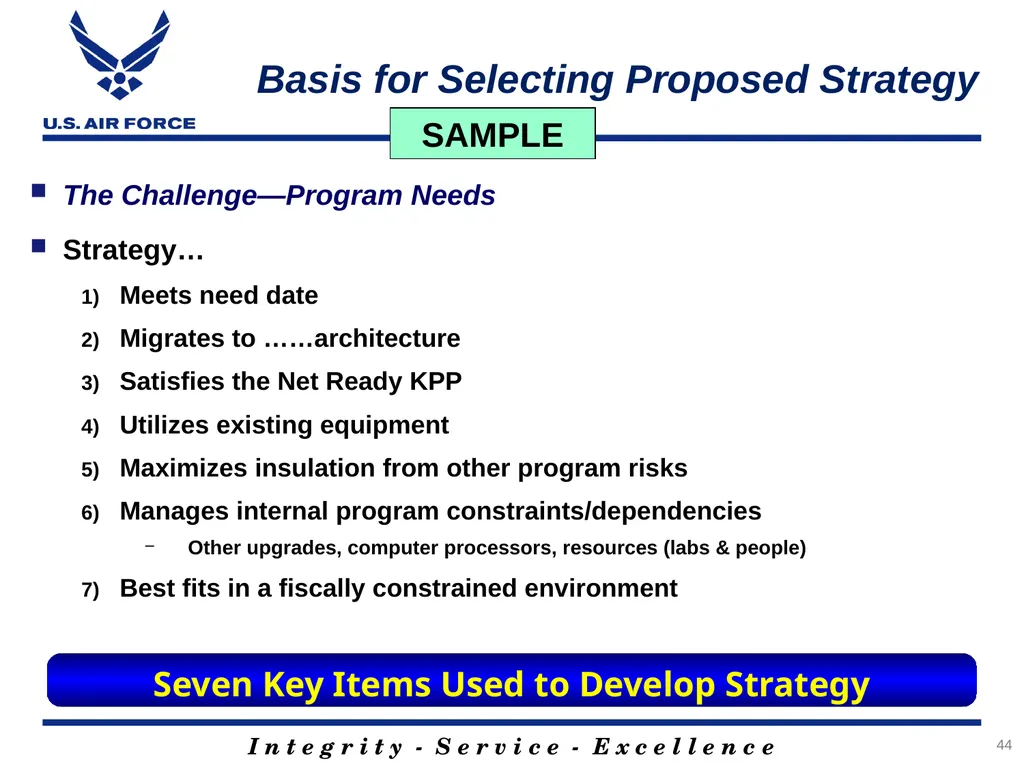 Rank, Name Office Symbol Date of Briefing Version - slide 44 of 49