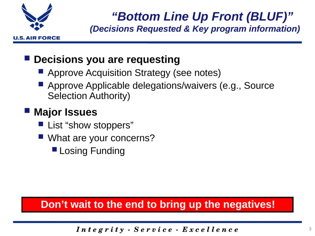 Rank, Name Office Symbol Date of Briefing Version - slide 3 of 49