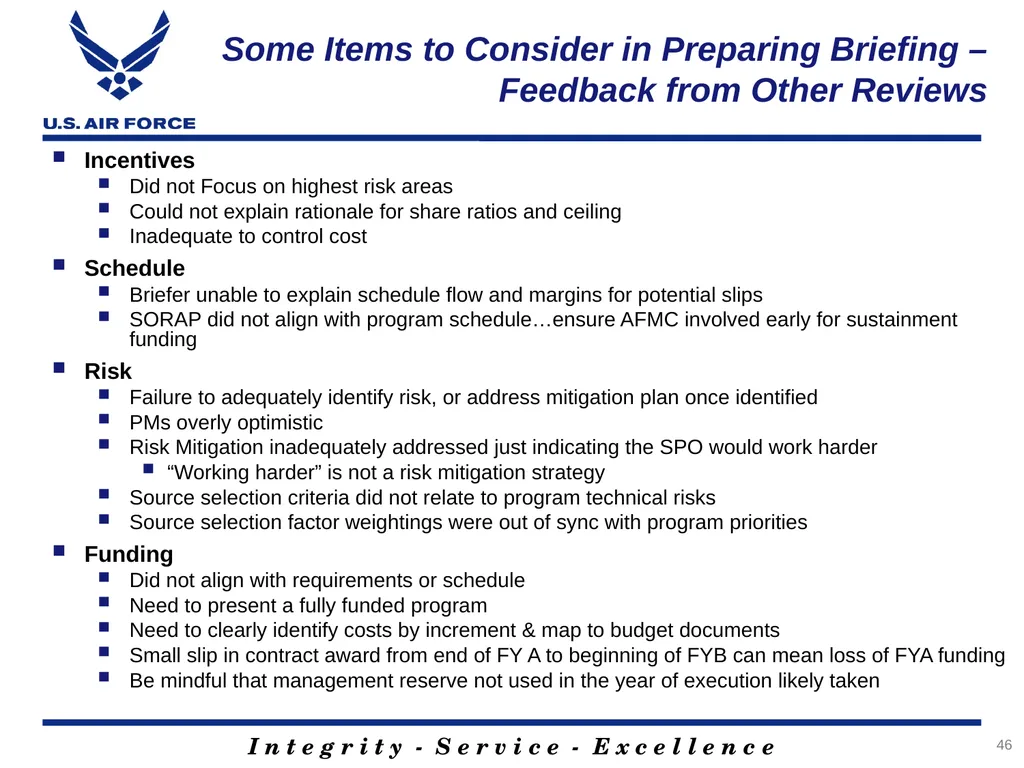 Rank, Name Office Symbol Date of Briefing Version - slide 46 of 49
