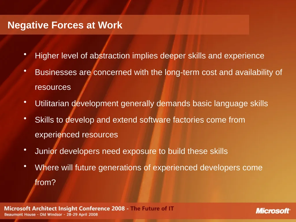 Do Software Factories live up to the Promise? - slide 20 of 40