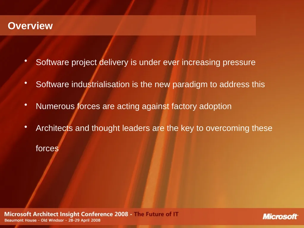 Do Software Factories live up to the Promise? - slide 3 of 40