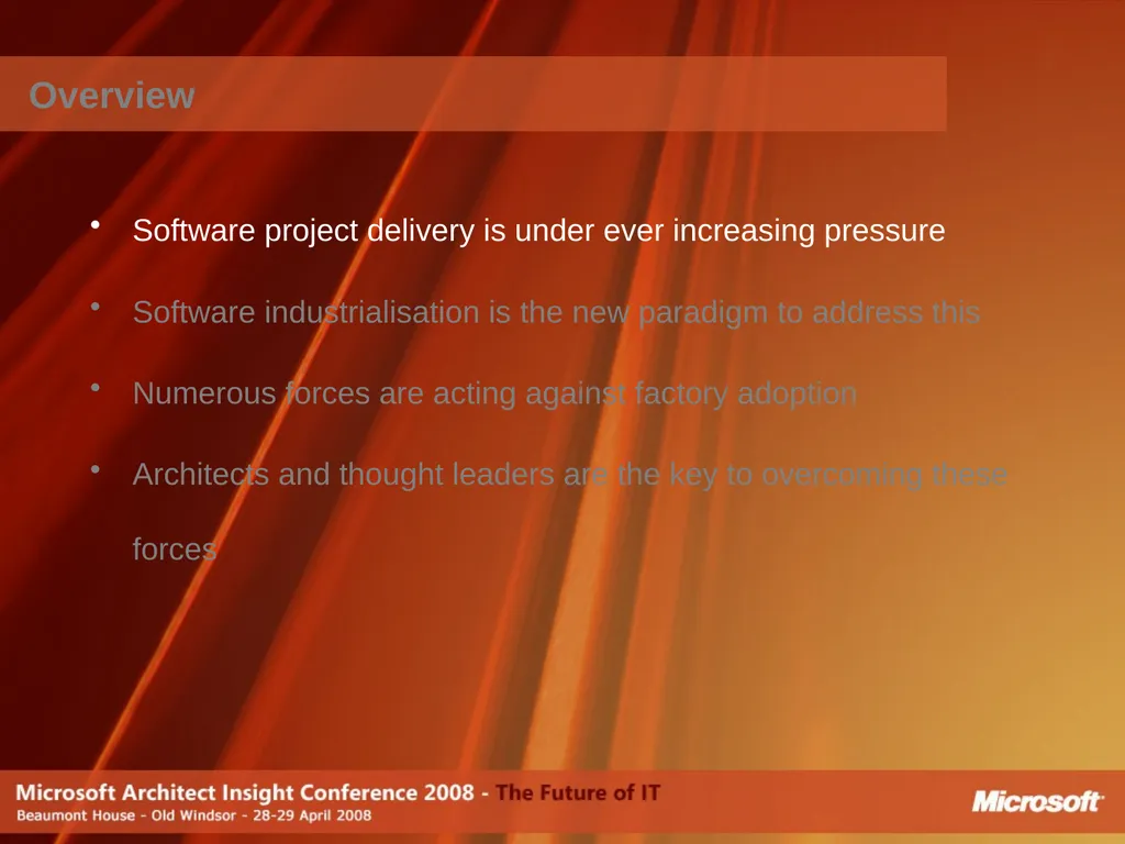 Do Software Factories live up to the Promise? - slide 4 of 40