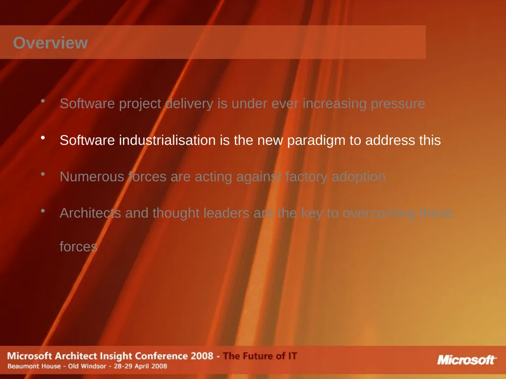 Do Software Factories live up to the Promise? - slide 8 of 40