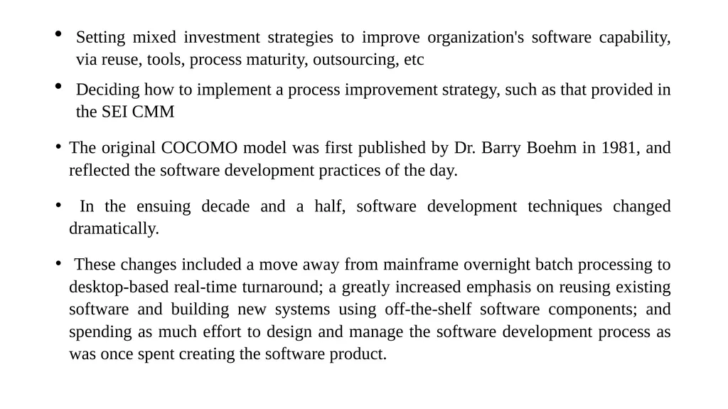 PROJECT LIFE CYCLE AND EFFORT ESTIMATION Software - slide 72 of 72