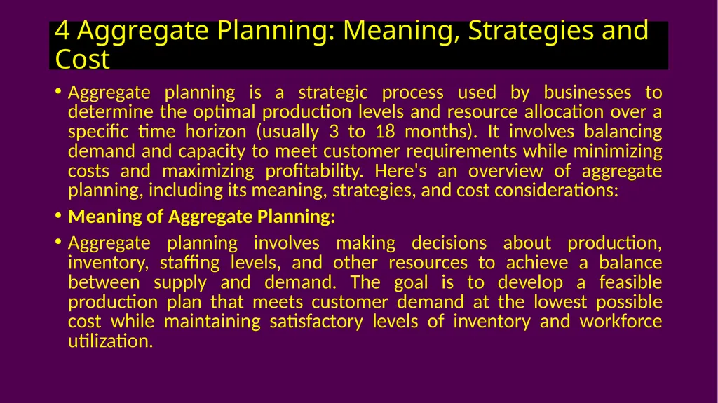 Operations Planning & Control The Most Important - slide 13 of 49