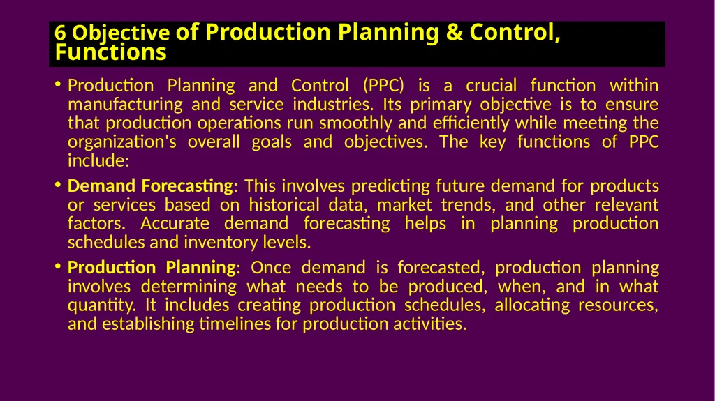 Operations Planning & Control The Most Important - slide 18 of 49
