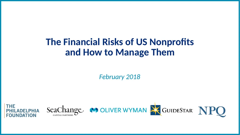 The Financial Risks of US Nonprofits and How to