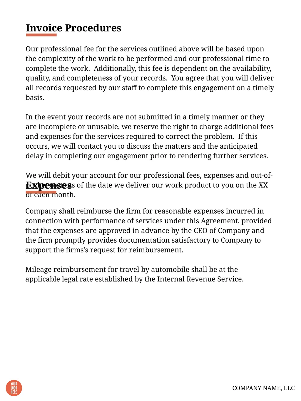 Tax Resolution Fixed Fee Agreement Engagement - slide 9 of 11