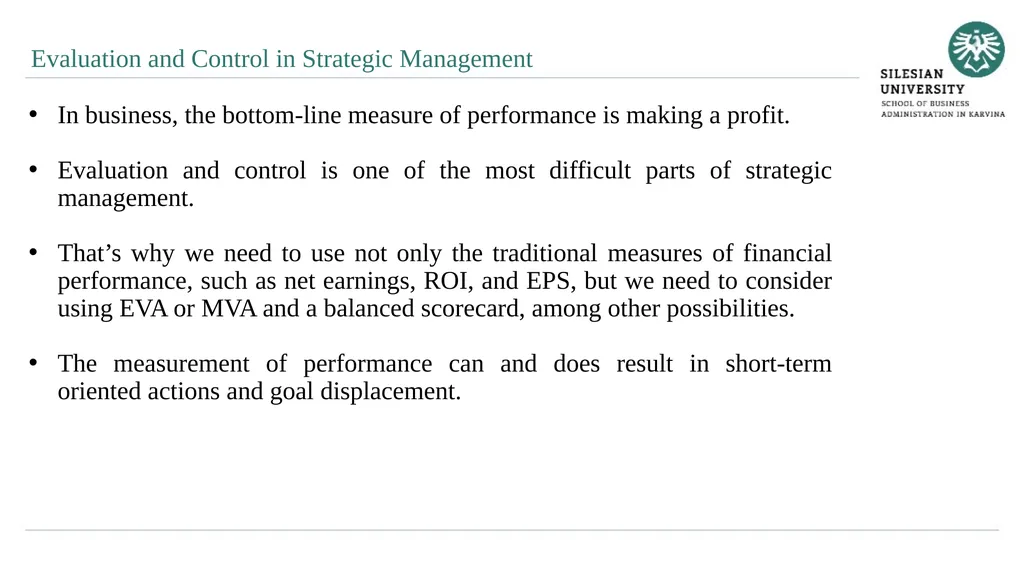 Strategy Control Ing. Šárka Zapletalová, Ph.D. - slide 6 of 28