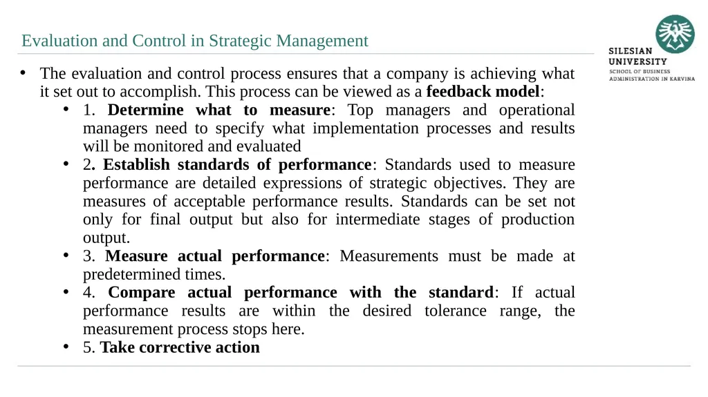 Strategy Control Ing. Šárka Zapletalová, Ph.D. - slide 9 of 28