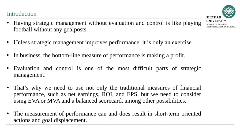 Strategy Control Ing. Šárka Zapletalová, Ph.D. - slide 3 of 28