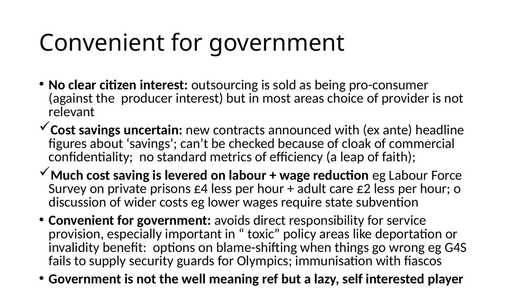 Outsourcing: looting the foundational economy - slide 8 of 19
