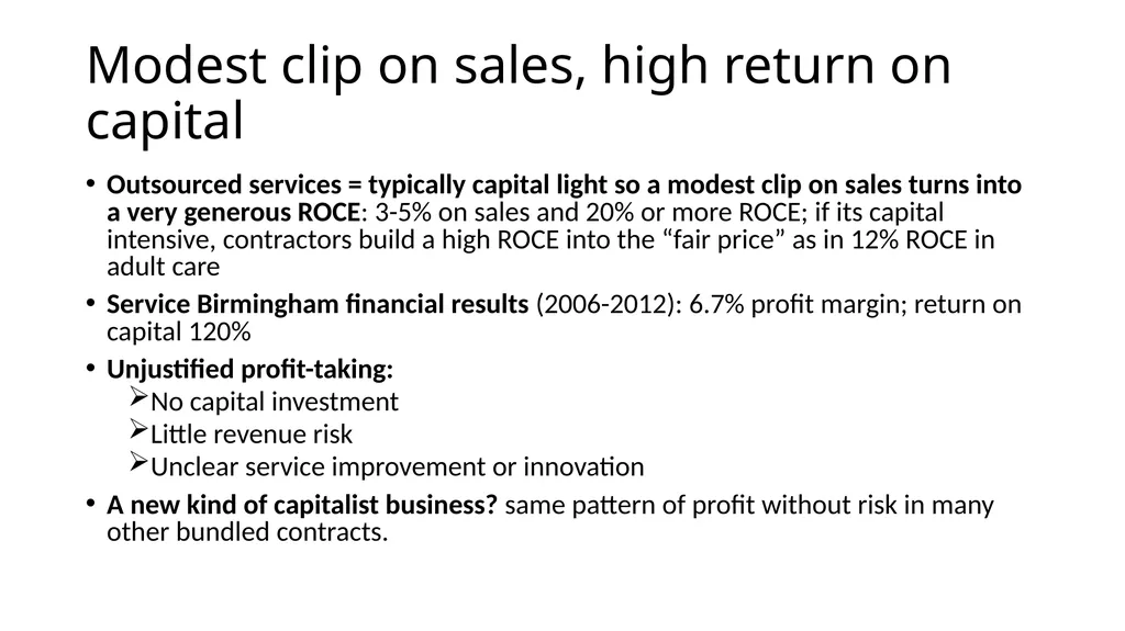 Outsourcing: looting the foundational economy - slide 11 of 19