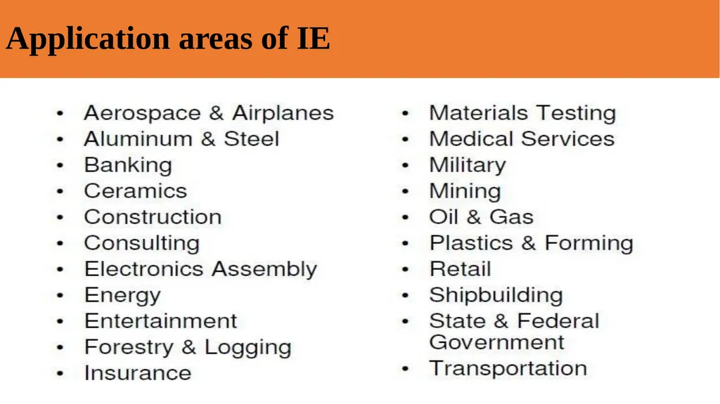Introduction to Industrial Engineering Dr M Vijaya - slide 8 of 25