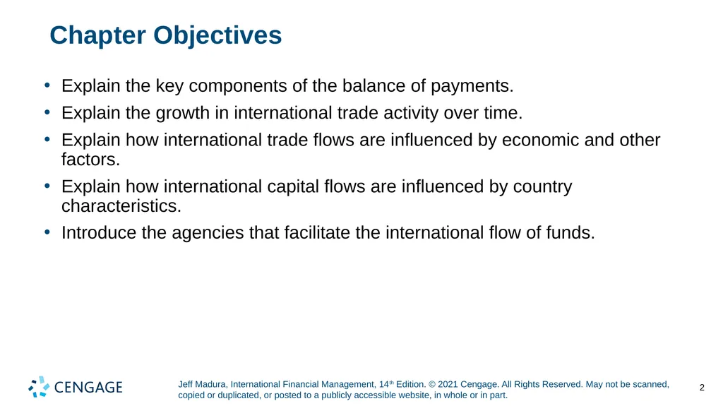 Chapter 2 International Flow of Funds Jeff Madura, - slide 2 of 48