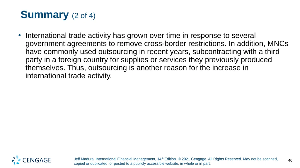 Chapter 2 International Flow of Funds Jeff Madura, - slide 46 of 48