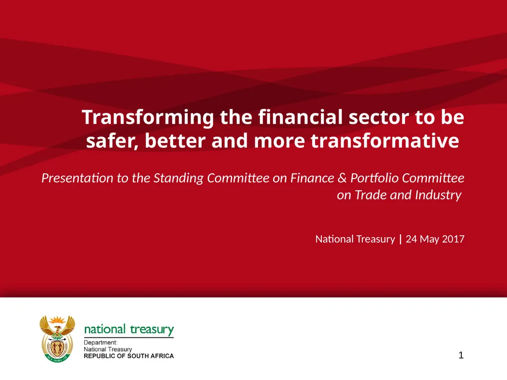 Transforming the financial sector to be safer,