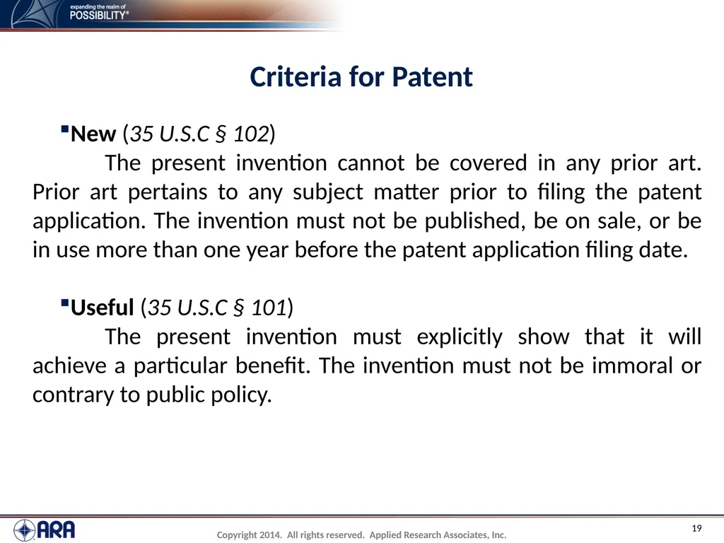 NCHRP 20-89 - Intellectual Property Management - slide 19 of 100