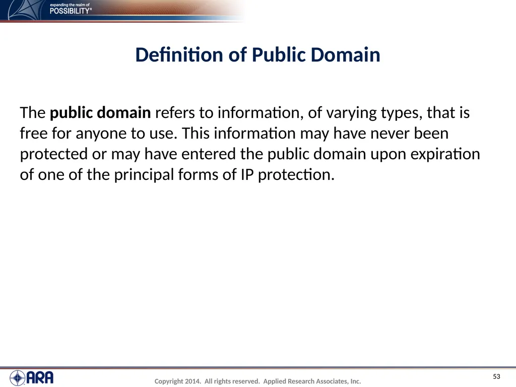 NCHRP 20-89 - Intellectual Property Management - slide 53 of 100