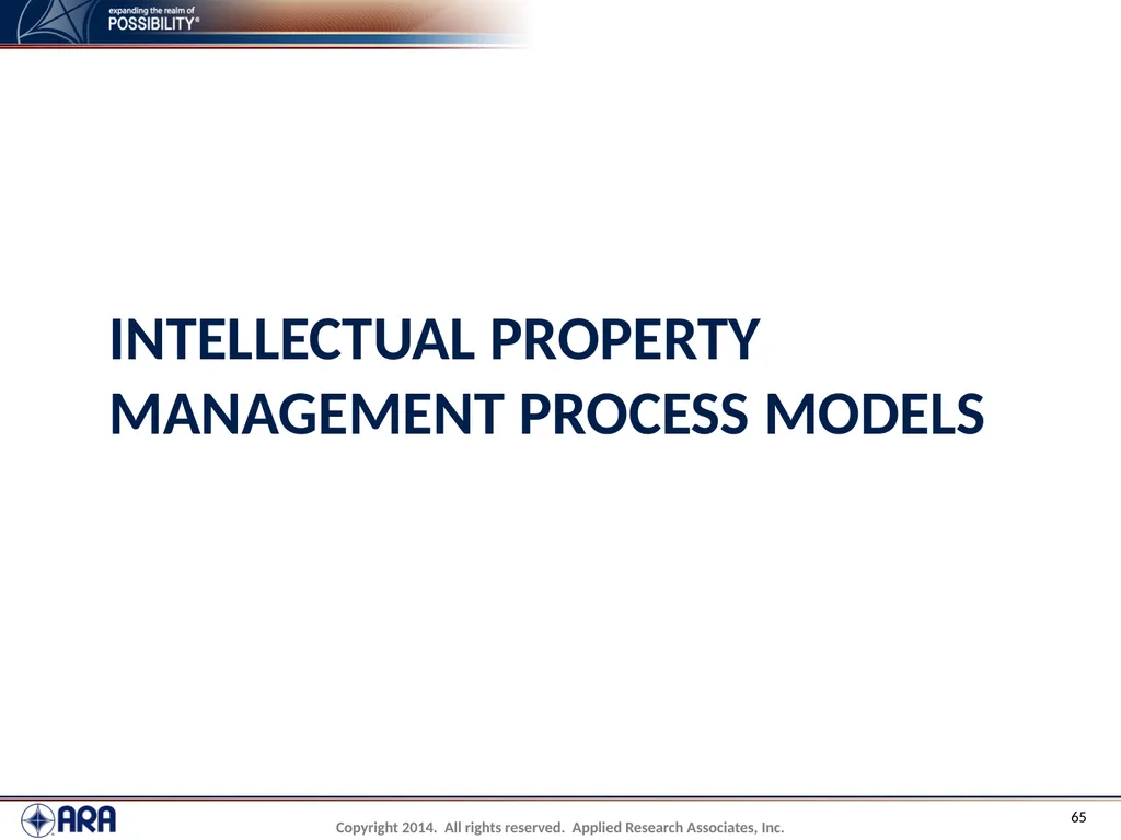 NCHRP 20-89 - Intellectual Property Management - slide 65 of 100