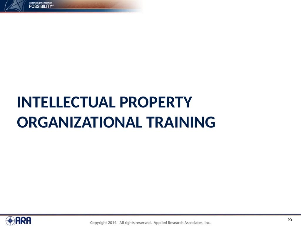 NCHRP 20-89 - Intellectual Property Management - slide 90 of 100