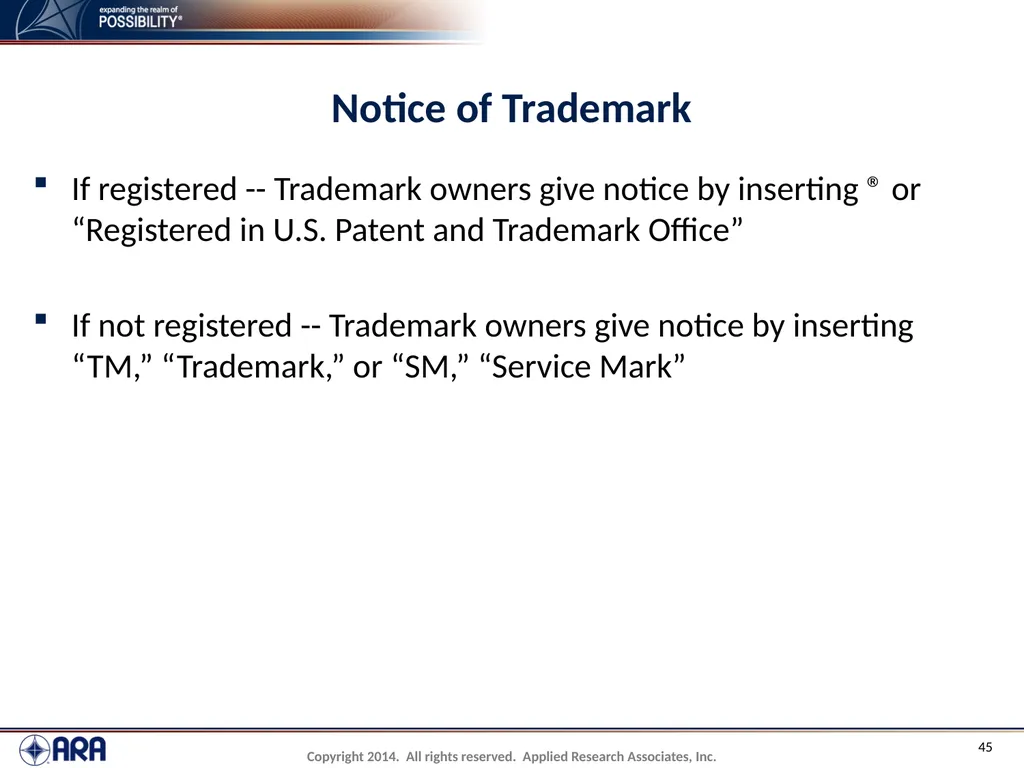 NCHRP 20-89 - Intellectual Property Management - slide 45 of 100